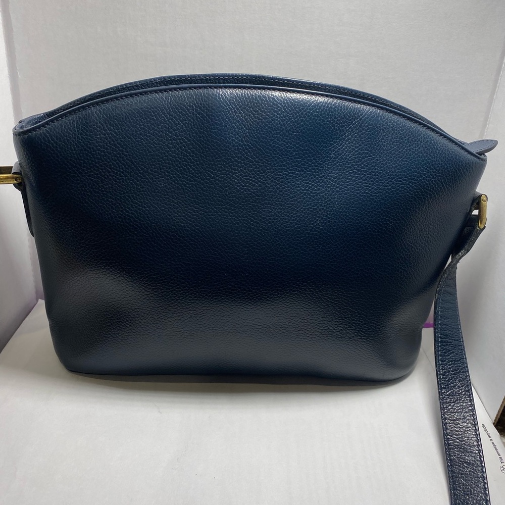 Coach Navy Leather Shoulder Bag - Picture 2 of 6